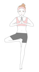 ヨガをする女性