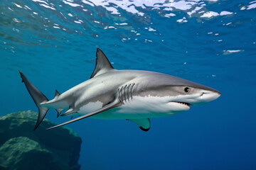 Ocean Predator: Majestic Shark Underwater Photography