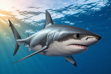 Great White Shark Underwater: Majestic Ocean Predator