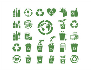 Vector of a recycle icon. A symbol for recycling that's isolated.