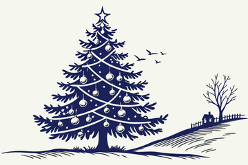 winter landscape with trees