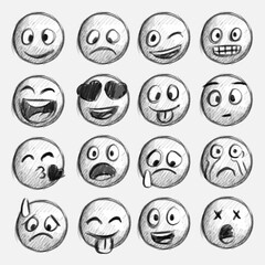Emoticons sketches