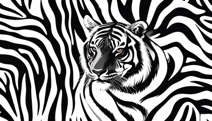 Tiger hidden in zebra stripes
