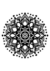 Ornamental round floral lace mandala pattern design illustration