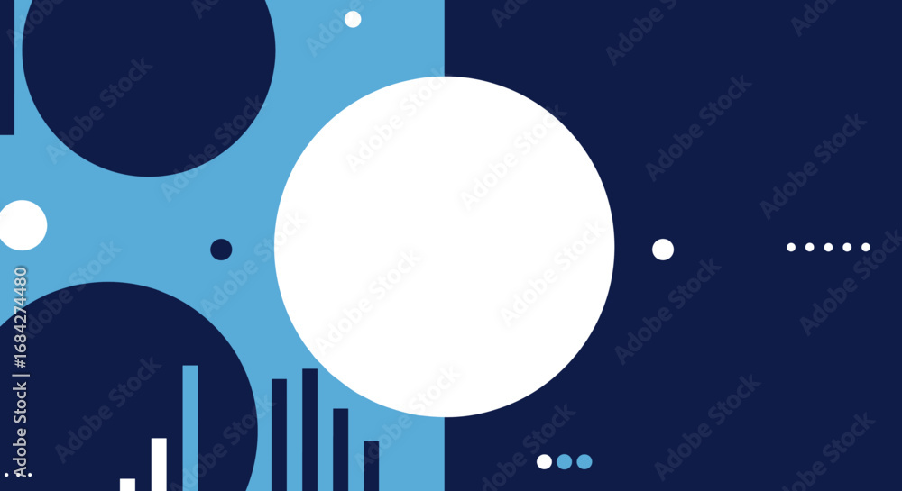 Poster flat vector background with minimal composition and generous negative space