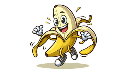 Funny Cartoon Banana Fruit