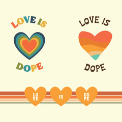 love is dope retro style