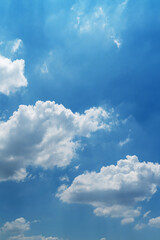 Blue sky with cirrus cloud. It's clearing day and good weather in the morning