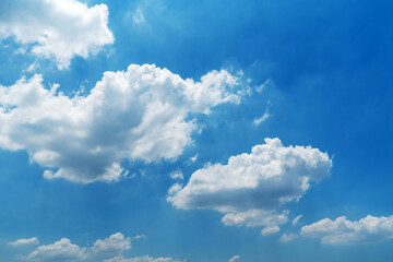 Blue sky with cirrus cloud. It's clearing day and good weather in the morning