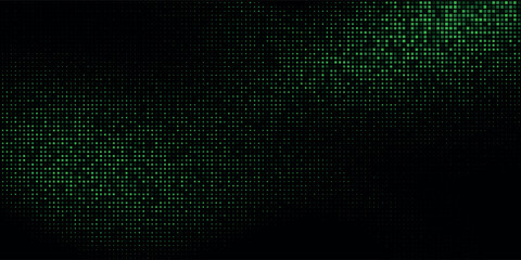 Green digital technology background. Digital data dots green pattern pixel background