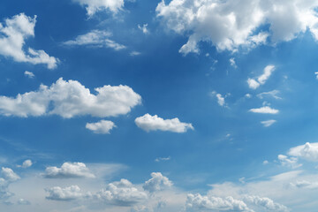 Fototapeta premium Blue sky with cirrus cloud. It's clearing day and good weather in the morning