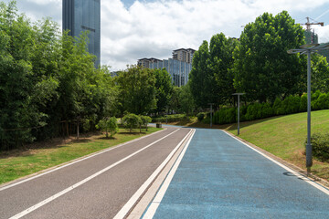 walkway in the modern city