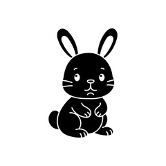 Cute cartoon Rabbit coloring book illustration vector design templates simple and modern concept isolated on white background