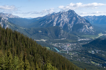 Majestic mountain range displays stunning wilderness in a clear blue sky setting