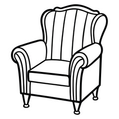 Fototapeta premium A silhouette icon of a cosy chair