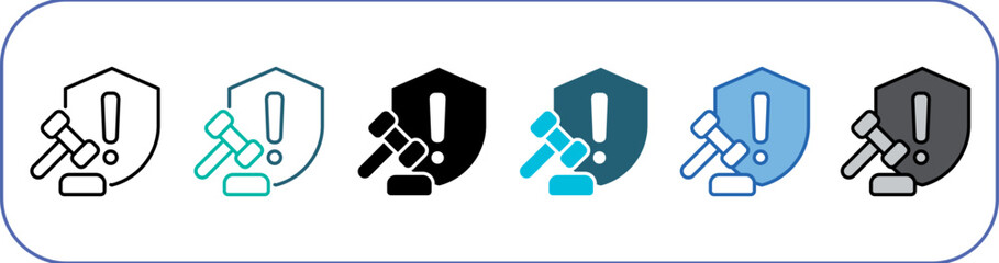 Enforcement Icon Pack Multistyle Editable Stroke