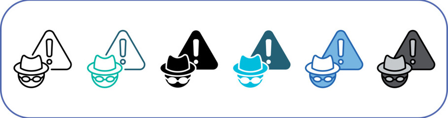 Fraud Icon Pack Multistyle Editable Stroke