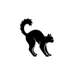 Fototapeta premium Silhouette Vector of Black Cat for Logo Design and Branding