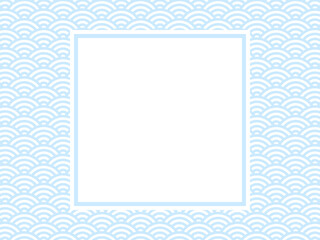 青海波正方形フレーム