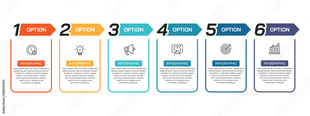 Poster steps business data visualization timeline process infographic template design with icons