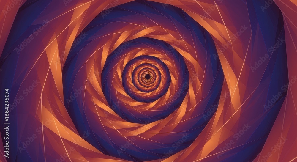 Poster a mesmerizing spiral design with deep, rich colors creates a captivating visual effect.