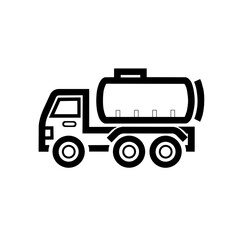 Tanker Truck Icon Fuel Delivery Logistics