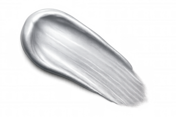 Metallic silver paint stroke isolated on transparent background, adding a touch of shine and sophistication