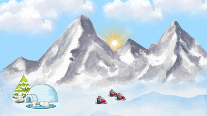 winter mountain landscape