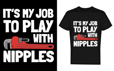 Funny Plumber Cat Steamfitter Cartoon Illustration for Men and Women