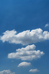 Blue sky with cirrus cloud. It's clearing day and good weather in the morning
