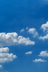 Blue sky with cirrus cloud. It's clearing day and good weather in the morning