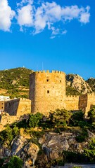 Obraz premium Fortress View, Sunny Hills, Aegean