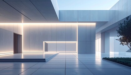 Modern Minimalist Architecture Interior Design.