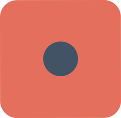 Minimalist Flat Design Dice Number One Illustration for Game