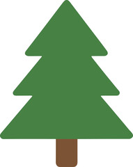 Obraz premium Simple Flat Style Christmas Tree Minimalist Holiday Season Icon