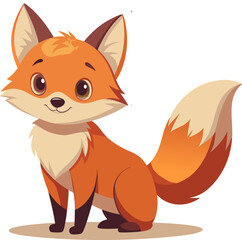 Obraz premium fox cartoon character