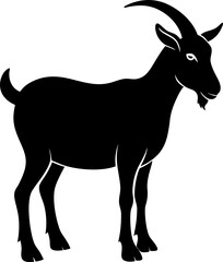 Obraz premium goat silhouette isolated on white