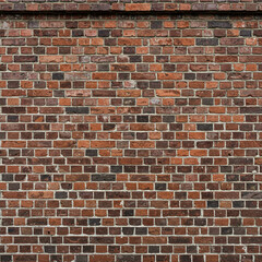 Fototapeta premium Timeless Brick Wall Texture: A Photorealistic Architectural Detail Isolated. 