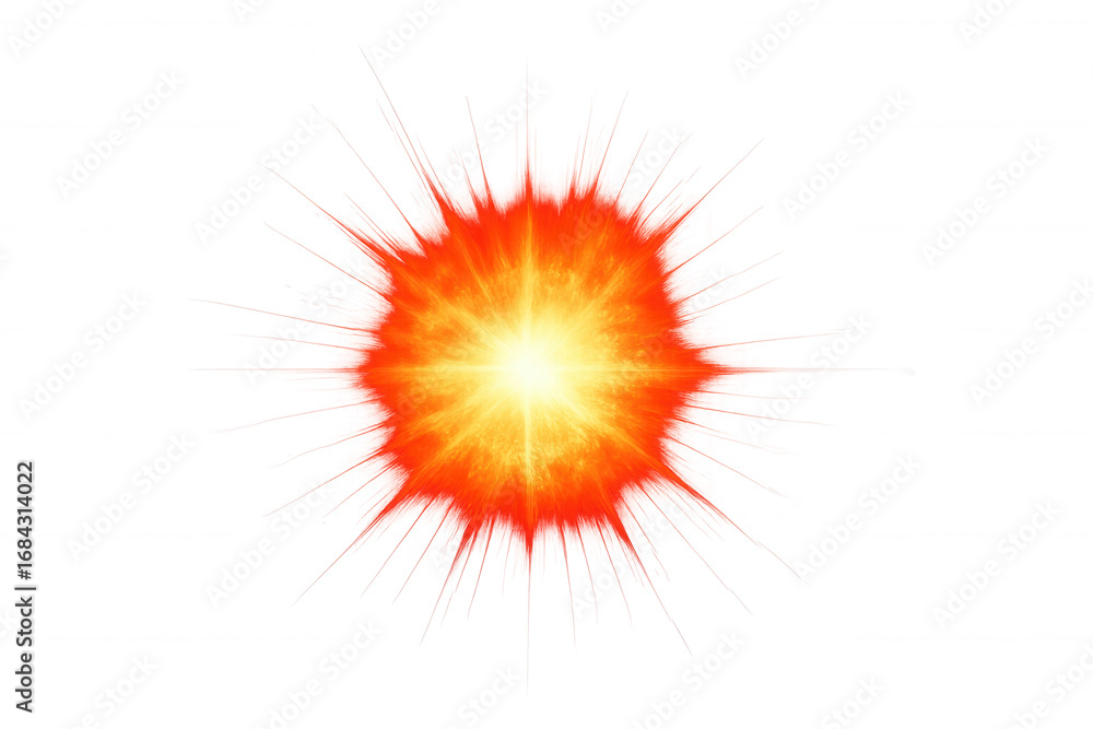 Poster explosive visual effect with transparent background, showcasing powerful fiery burst ready for graph