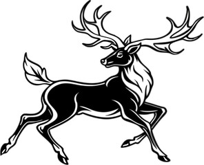 Fototapeta premium deer silhouette vector illustration