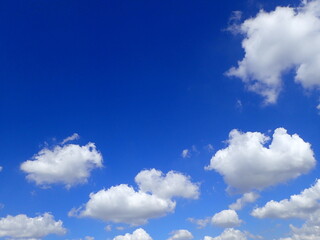 青空の白い雲-壁紙、文字スペース