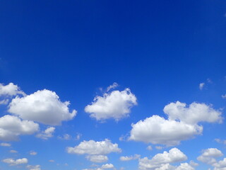 青空の白い雲-壁紙、文字スペース