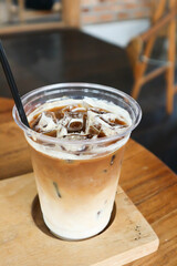 iced coffee , iced latte coffee or iced macha coffee