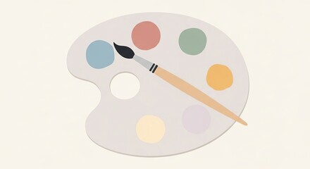 Simple artist palette illustration