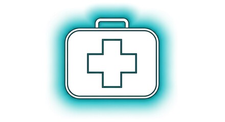 Fototapeta premium Simple medical kit icon graphic design