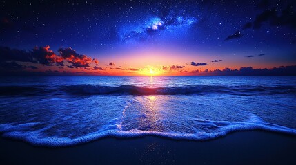 Fototapeta premium sunset over the sea