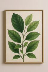 green leaves on a white background