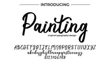 Painting - Elegant Script Font for Smooth Handwritten Design and Creative Typography