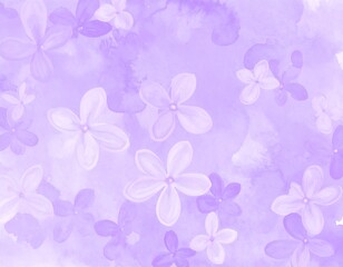 A delicate floral pattern, in shades of pale purple and white, displays a soft and gentle mood.