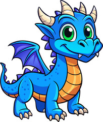 Fototapeta premium cartoon, dragon, dinosaur, animal, vector
